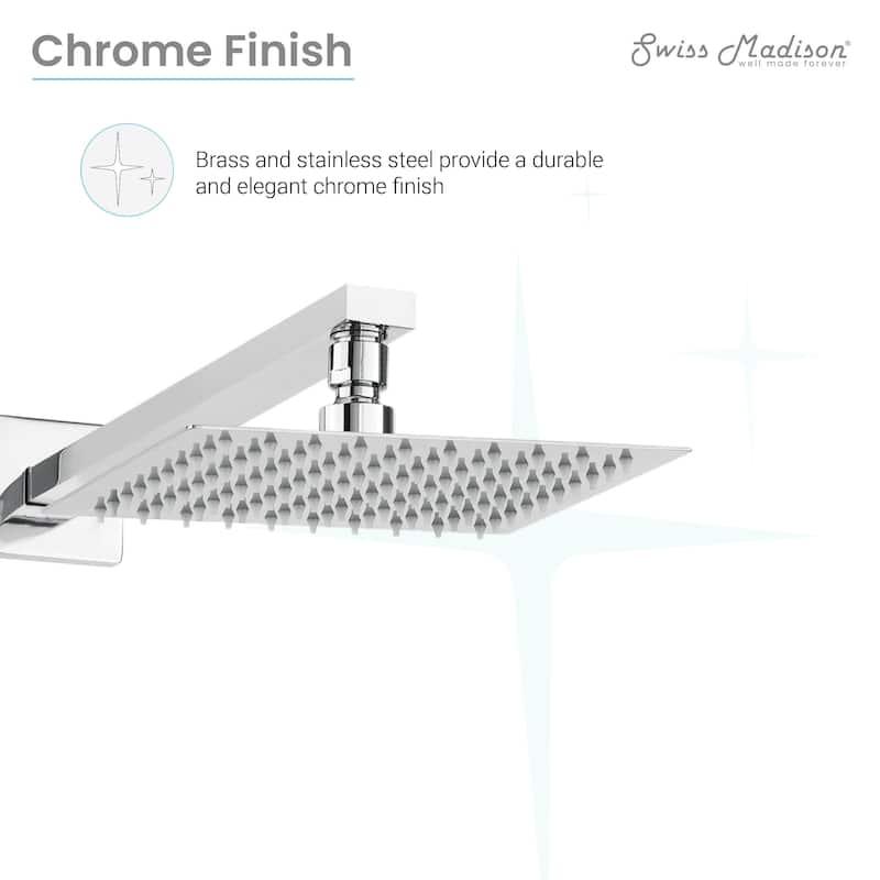 Concorde Single-Handle 1-Spray Tub And Shower Faucet In Chrome (Valve Included) - 17.5" x 11.88" 5.88"