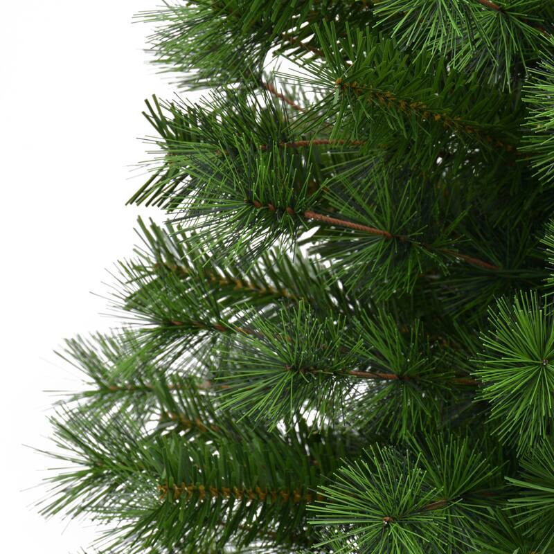 Puleo International Set of 2 Artificial Battery-Operated Pre-Lit Potted Christmas Trees