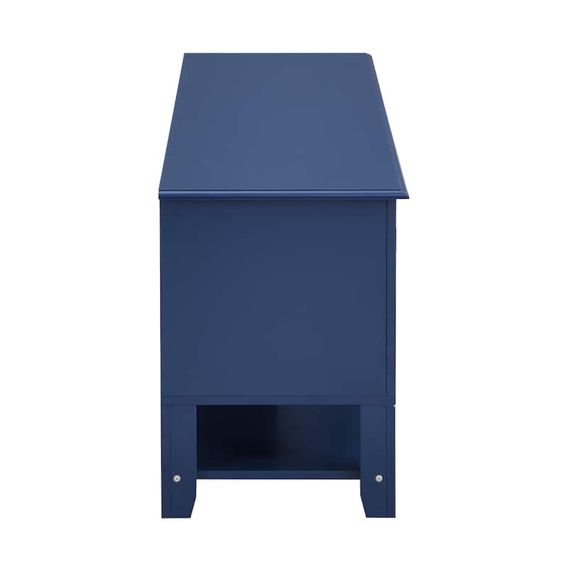 Blue 59" TV Stand with Multifunctional Storage for TVs Up to 60"