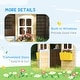 preview thumbnail 7 of 7, Outsunny Wooden Playhouse for Kids Outdoor Garden Pretend Play Games, Adventures Cottage, with Working Door, Windows, Blue