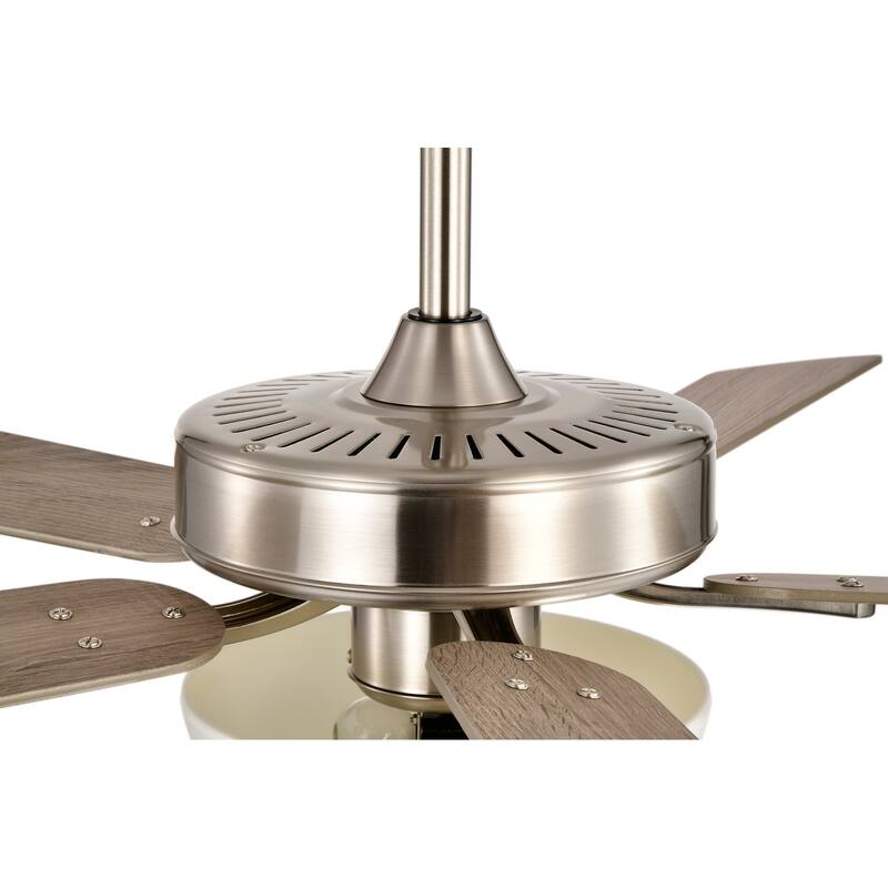 52-in Matte Black/Brushed Nickel/White 5-Blade Indoor Reversible Ceiling Fan with LED Light and Remote Control - 52 inch