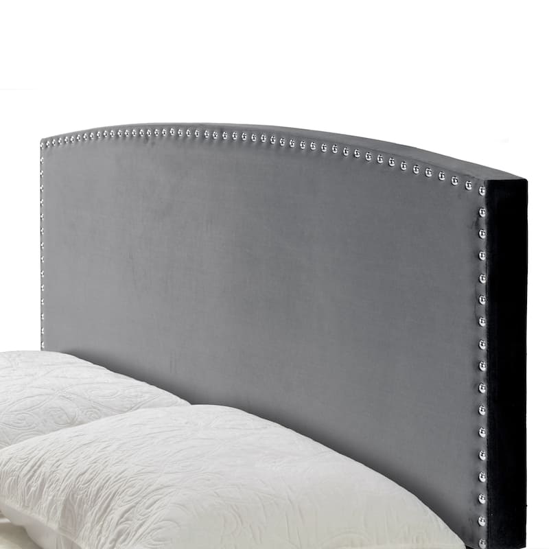 Ausca Fabric Queen Bed with Nail Head Trim