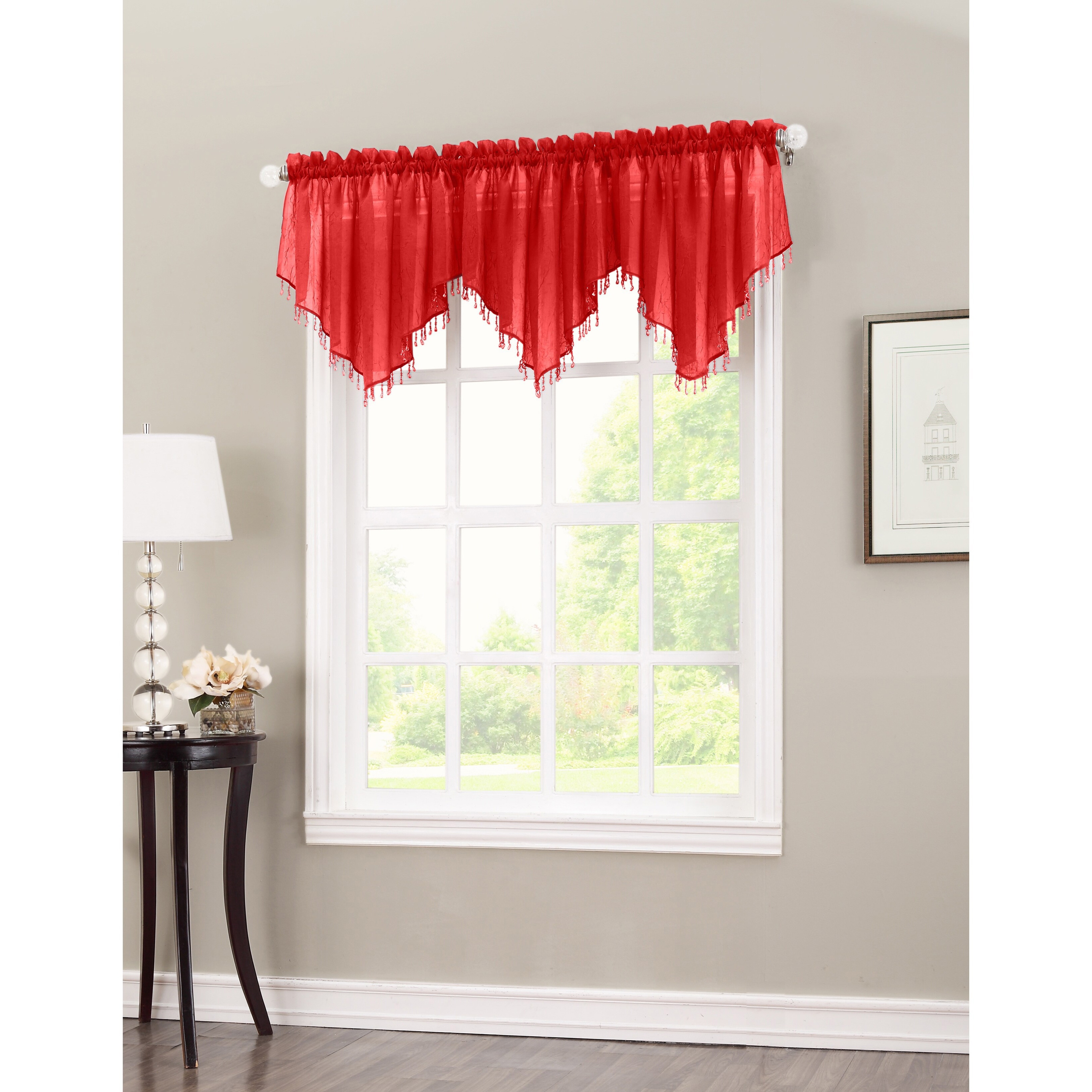 Crushed Voile Net Curtains  with Pelmet 