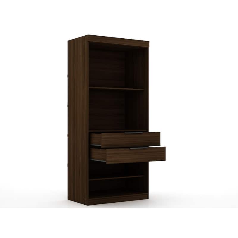 Manhattan Comfort Mulberry 2-Piece Open Wardrobe