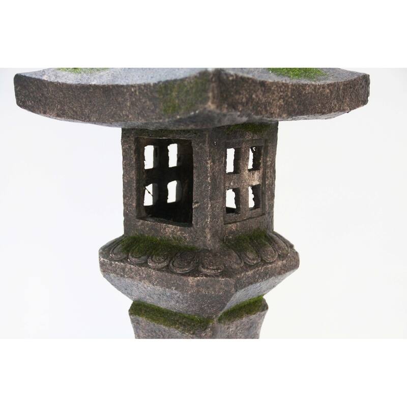26.25" Stone Multi Purpose Pagoda Lantern with Magnetic Door