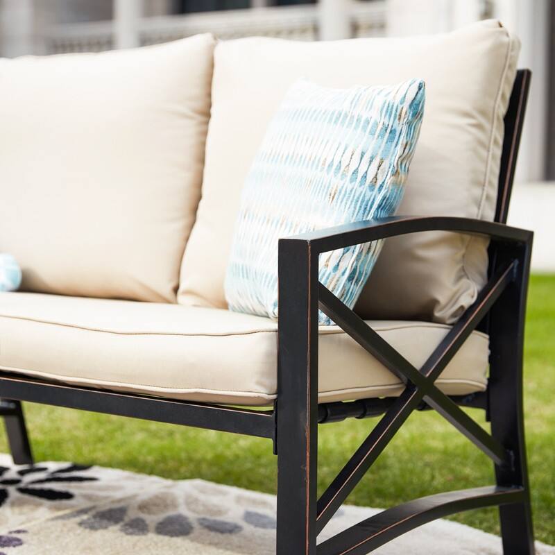 PATIO FESTIVAL 2-Piece Outdoor Loveseat & Coffee Table Set