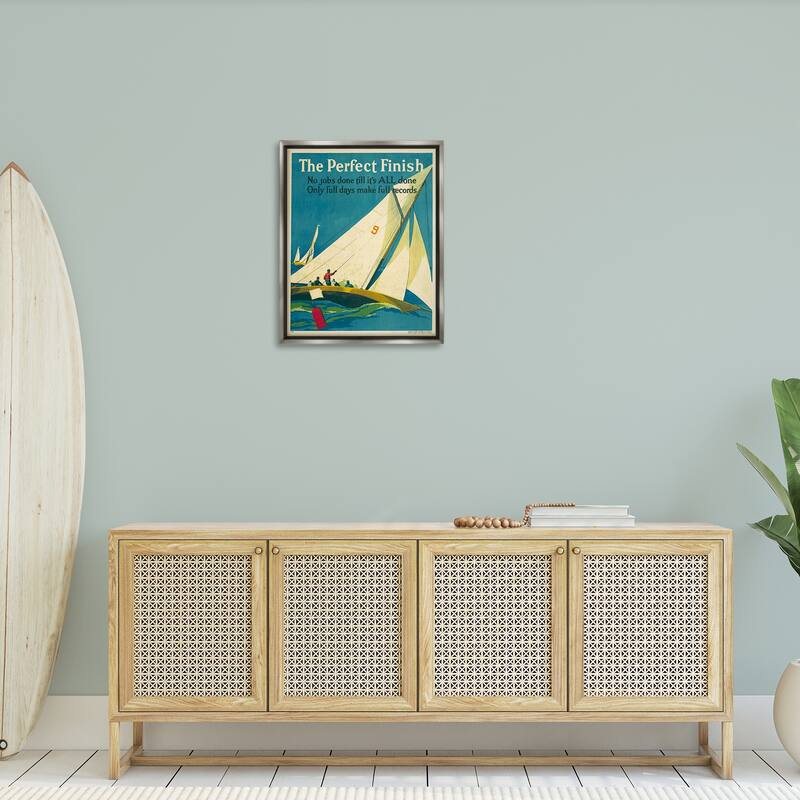 Stupell Perfect Finish Antique Sailors Framed Floater Canvas Wall Art Design By Marcus Jules