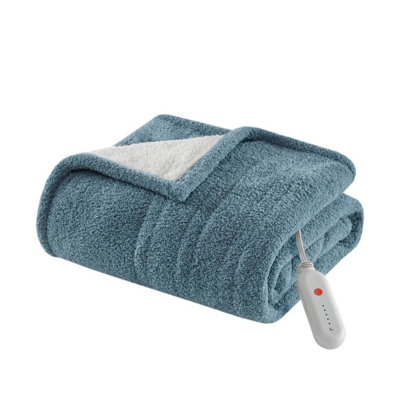1 PCS 50x60" Heated Throw Blanket with 5 Temperature Settings and Auto Shutoff