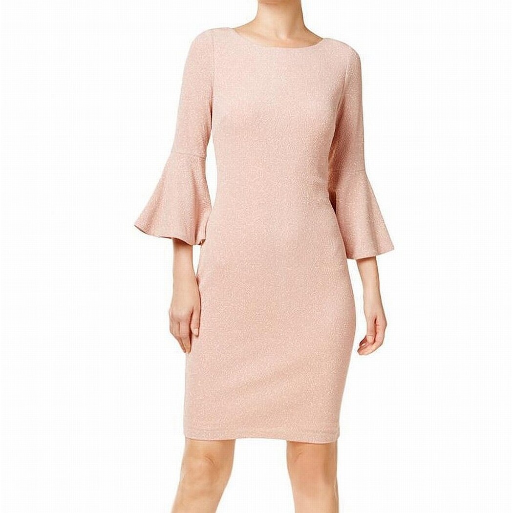 calvin klein pink long dress
