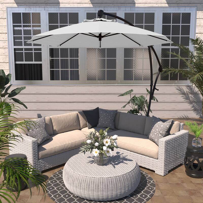 Okracoke 9ft Rotating Aluminum Umbrella by Havenside Home