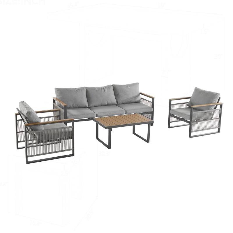 Outdoor Metal Patio Furniture Set for Relaxing and Entertaining