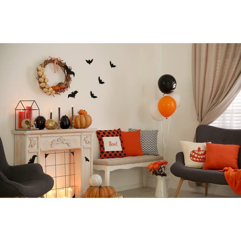 Halloween Boo Dots Accent Pillow