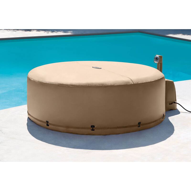 Intex 4 Person Round Energy Efficient Hot Tub Replacement Cover Only (2 Pack) - 6.79