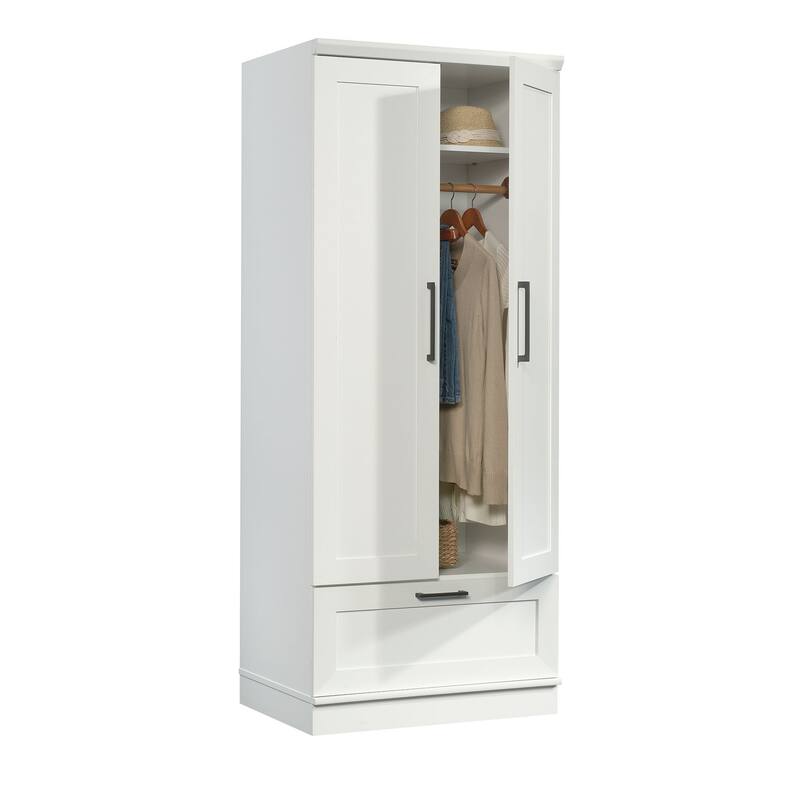 HomePlus Collection Wardrobe/Storage Cabinet - Soft White
