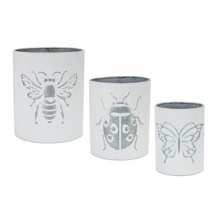 Brushed Metal Insect Pot (Set of 3) - Bed Bath & Beyond - 39006679