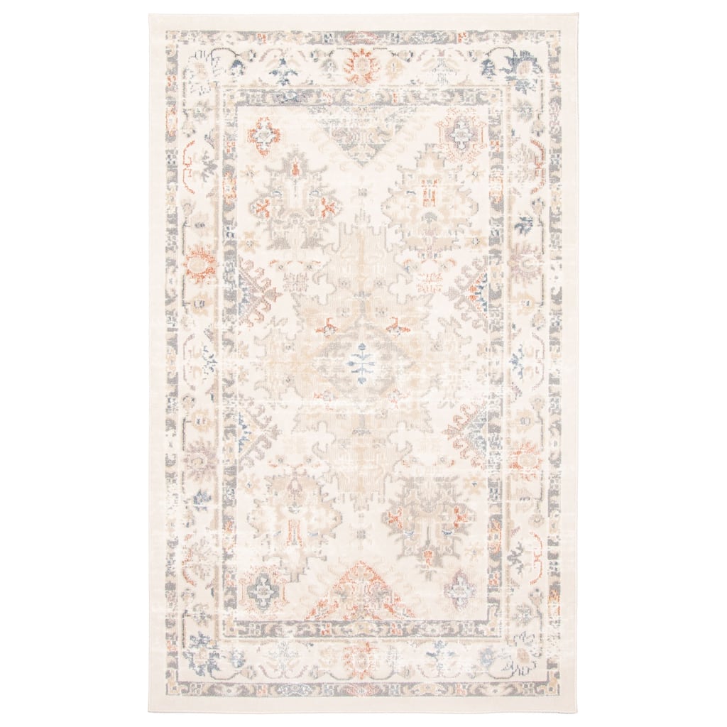 ECARPETGALLERY Machine Woven Rococo Ivory Area Rug