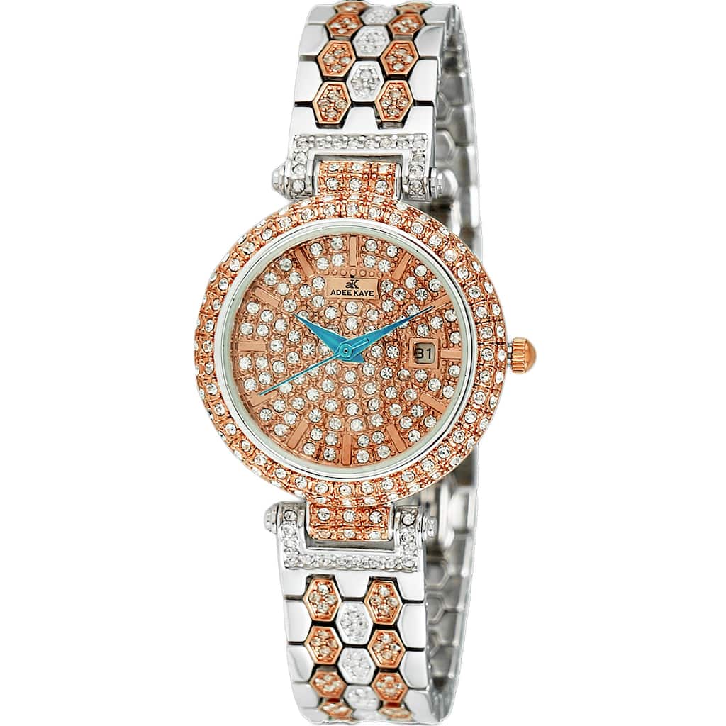 Adee Kaye Women's Finess Gold Dial Watch - AK2526-L2G - 6 (36)