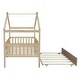 preview thumbnail 22 of 30, Twin Size House Bed for Kids, Wooden House Bed Twin with Trundle