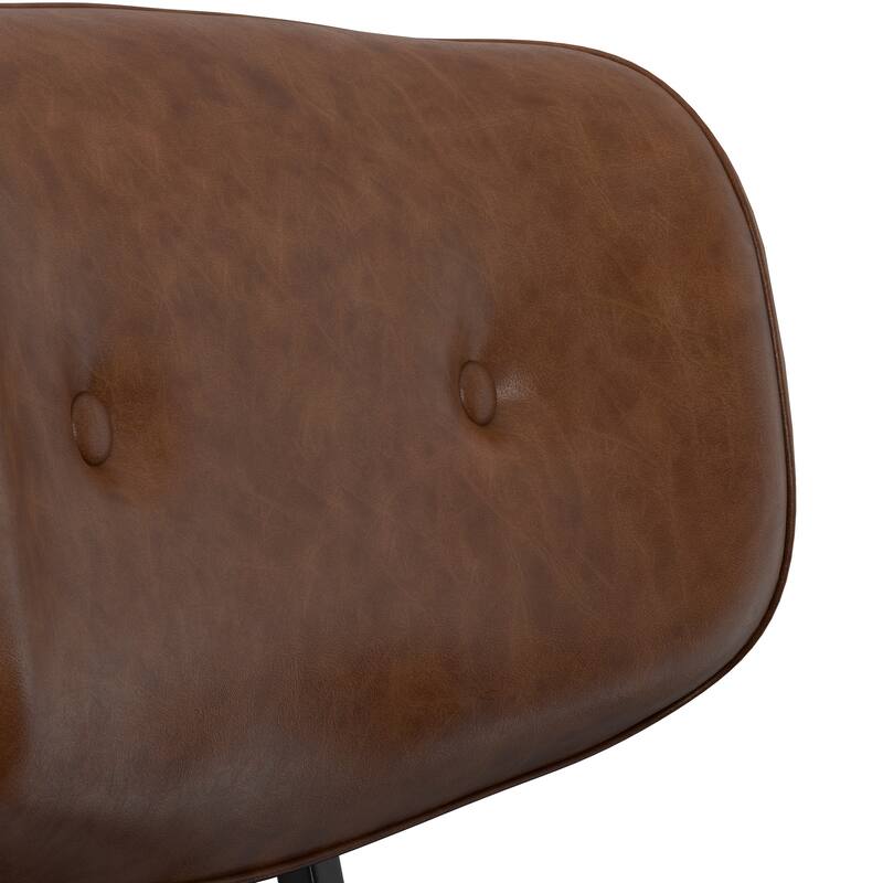 WYNDENHALL Perry Swivel Adjustable Executive Computer Bentwood Office Chair - 22 W x 25 D x 34.1 H