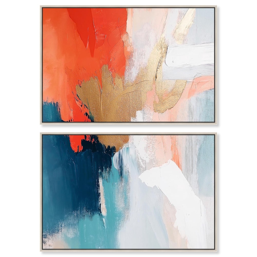 Orange Infusion I Canvas Set of 2 by Art Remedy