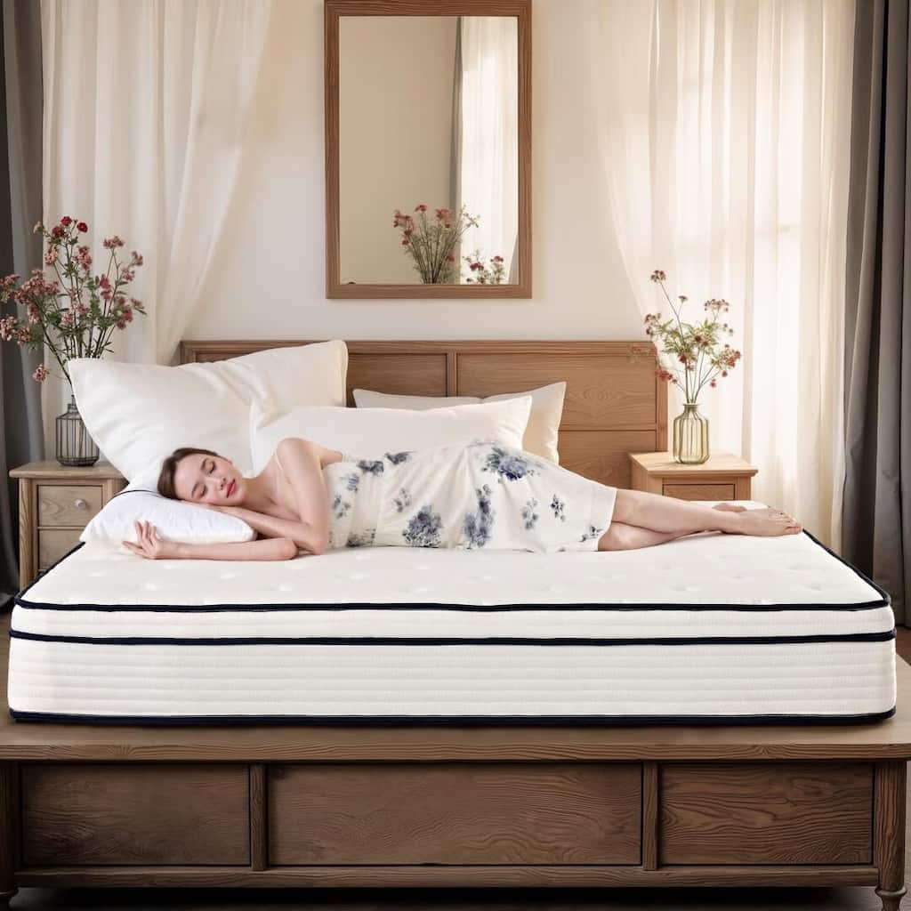 12 inch Medium Euro Top Gel Memory Foam Independent Bagged Spring Mattress in a Box