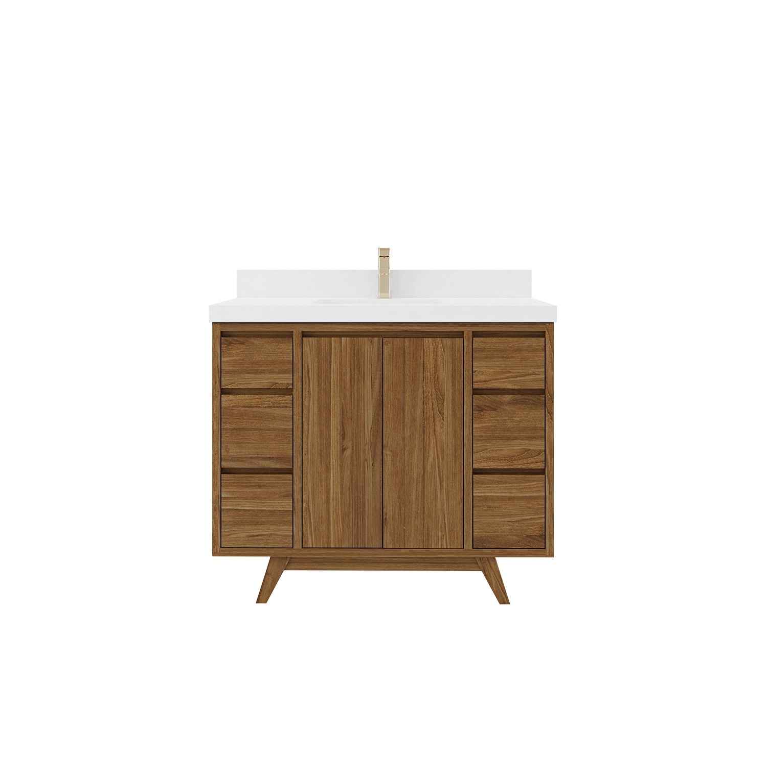 Willow Collections 42 in. W x 22 in. D Madison Teak Single Sink Bathroom Vanity with Countertop