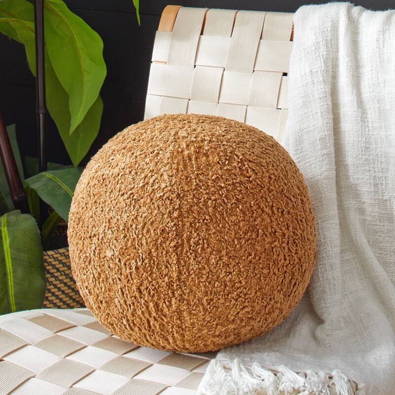 Sorra Home Indoor Soft-Textured Ball Pillow - 10 in x 10 in - Zazzle Camel
