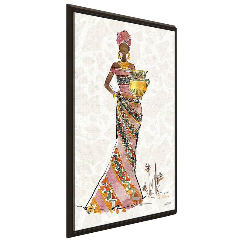 "African Flair X" Print on Floating Canvas