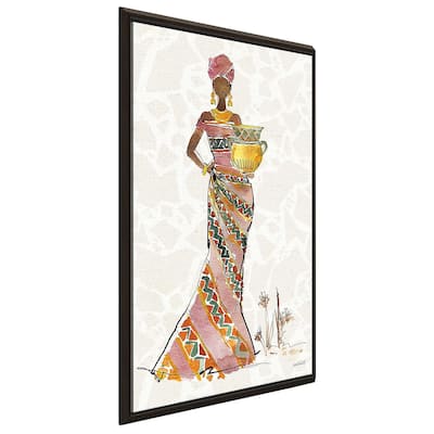 "African Flair X" Print on Floating Canvas
