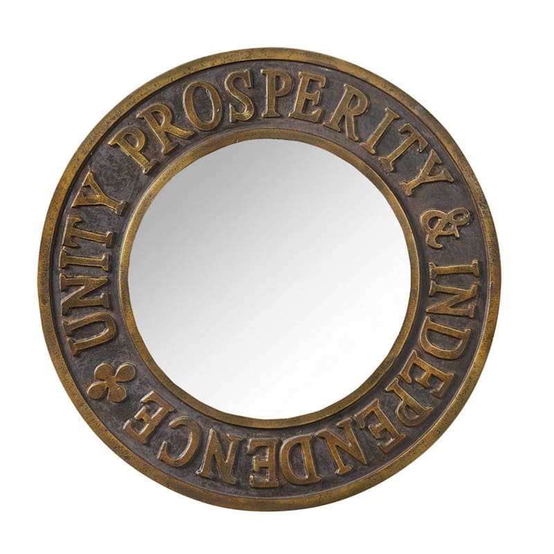 Park Designs Brown Prosperity Mirror 20" - 20"Dia x 1"D