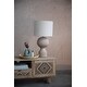 preview thumbnail 3 of 5, Mango Wood & Cane Console Table with 2 Doors, 1 Drawer with Leather Pull, Natural Wood and Multi Color Woven Rope