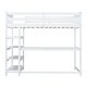 preview thumbnail 7 of 13, Twin Size Loft Bed with Under-bed Desk and Storage Shelves, Space-Saving Design in White Finish for Optimal Functionality