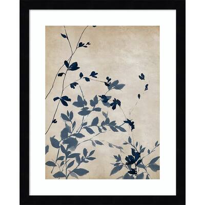 Indigo Leaves II by Isabelle Z Framed Art Print