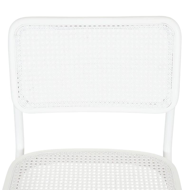 Breuer Chair Company Marcel Breuer Cesca Cane Cantilever Side Chair w/ White Steel Frame (Various Wood & Cane Colors)