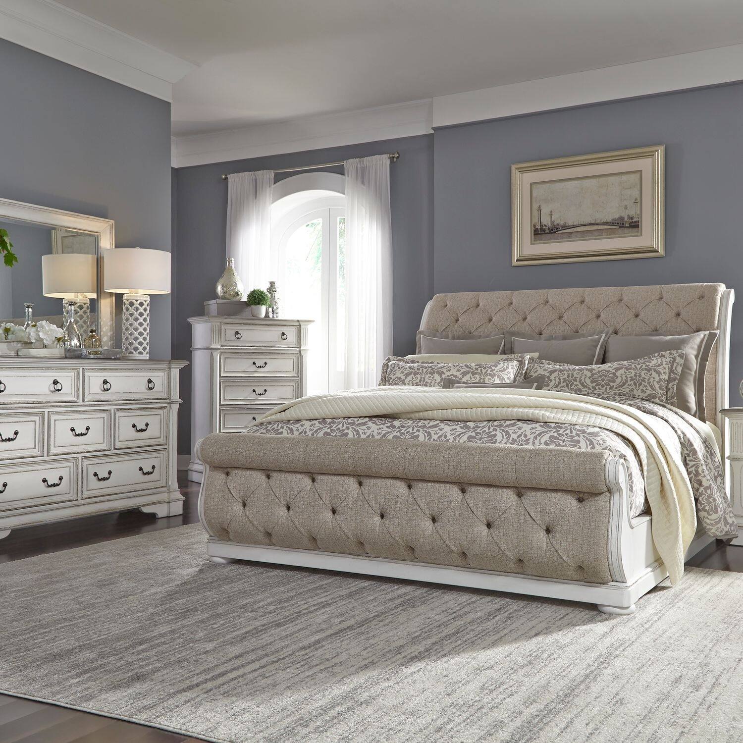 Option Bed, Dresser & Mirror, Chest