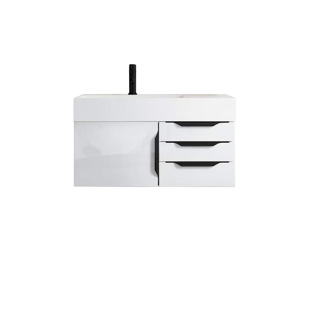 James Martin Vanities 983-V36-W-B-GW Columbia 36" Wall Mounted Single