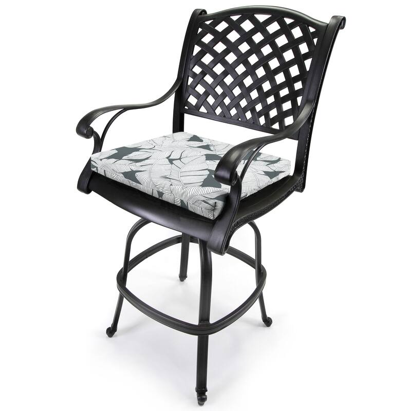 19" x 17" Outdoor Seat Cushion with Ties - Set of 2 - 19" W x 17" L x 2" H