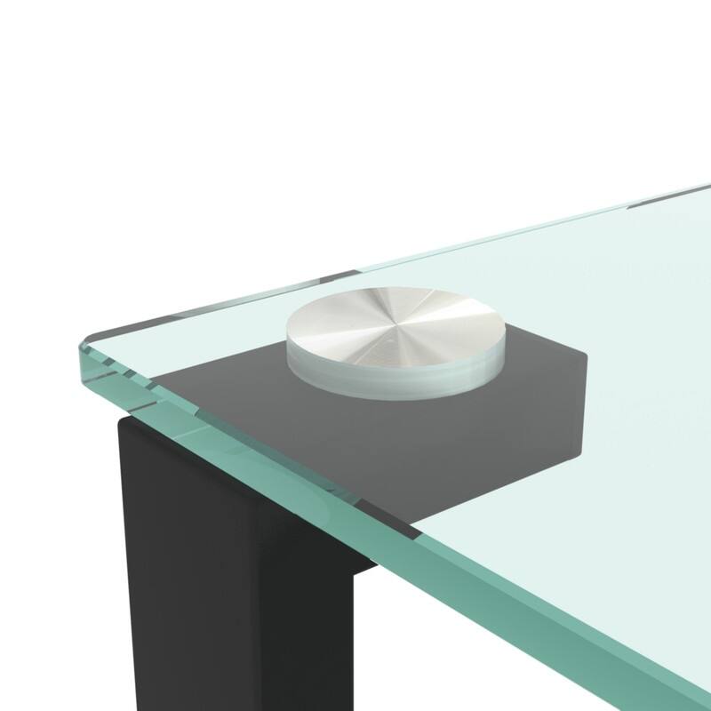 2-Piece 2-Layer Glass Side Table