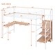 preview thumbnail 4 of 7, Twin Size Metal Loft Bed With Desk and Metal Grid,Lateral Storage Ladder and Wardrobe