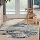 preview thumbnail 52 of 143, Nourison Modern Abstract Sublime Area Rug Ivory/Blue - Round - 5'3" Round