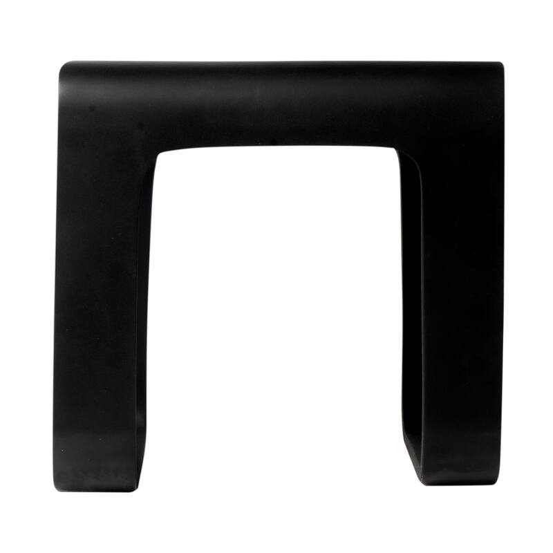 ALFI brand ABST99BM Black Matte Solid Surface Resin Bathroom / Shower Stool