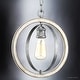 preview thumbnail 3 of 5, Luxury Vintage Pendant Light, 14"H x 12"W, with Modern Farmhouse Style, Galvanized Steel Finish by Urban Ambiance