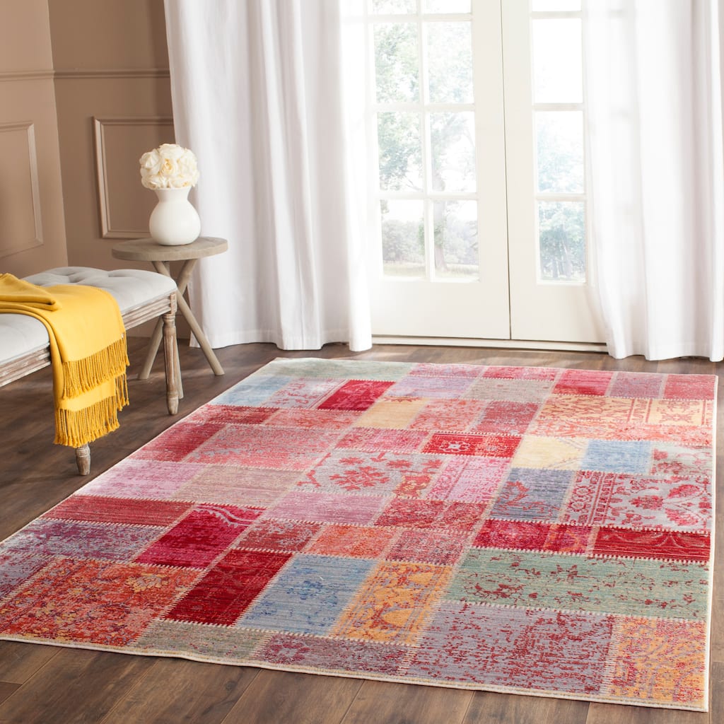 SAFAVIEH Valencia Leta Distressed Vintage Boho Oriental Polyester Rug
