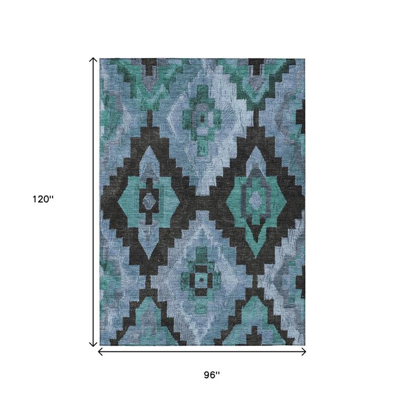HomeRoots Aztec Transitional Rectangle Outdoor Rug