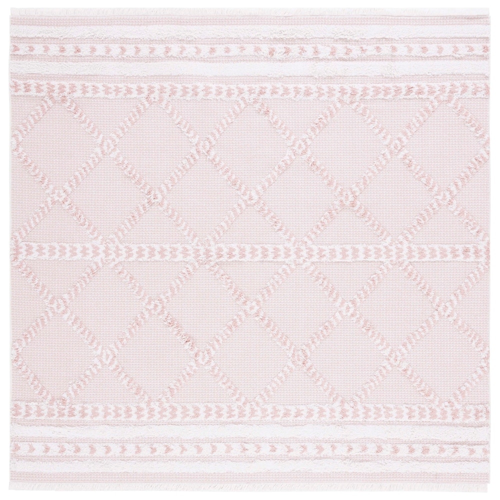 SAFAVIEH Augustine Saori Rustic Trellis Fringe Rug