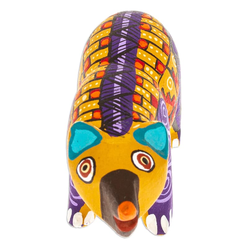 Novica Handmade The Noble Master In Yellow Wood Alebrije Figurine