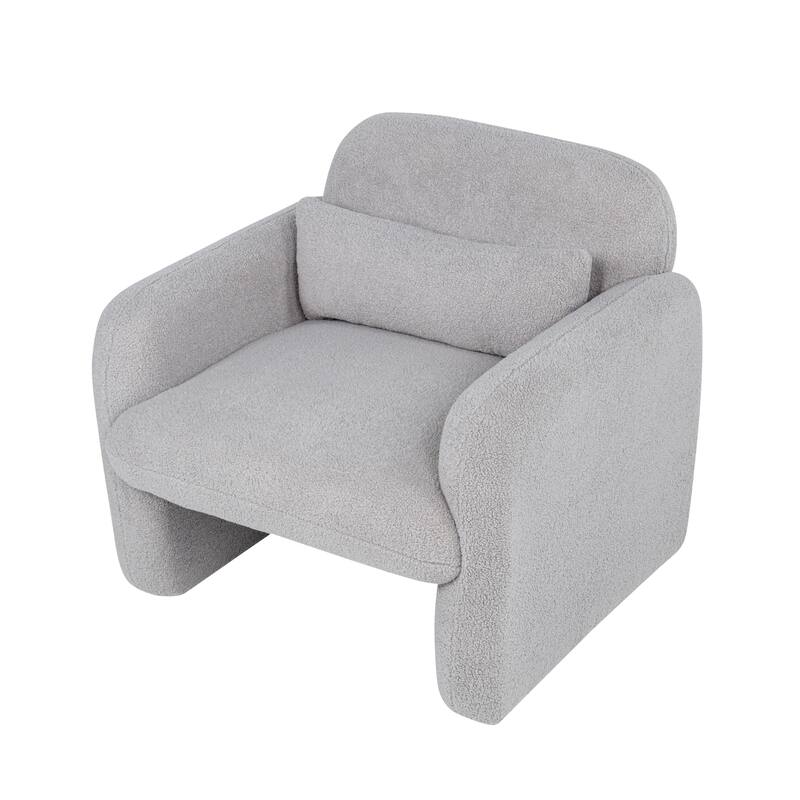 Stylish and Minimalist Single Sofa Chair with Arms and Pillow, Armchair, Accent Chair for Living Room, Bedroom, Study