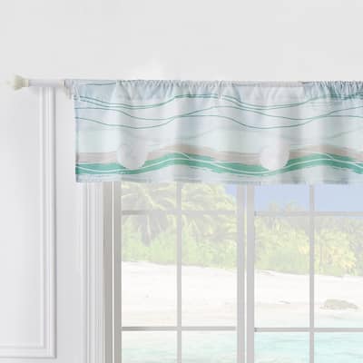 Greenland Home Fashions Maui Window Valance, 60x16-inch - 60x16 inches
