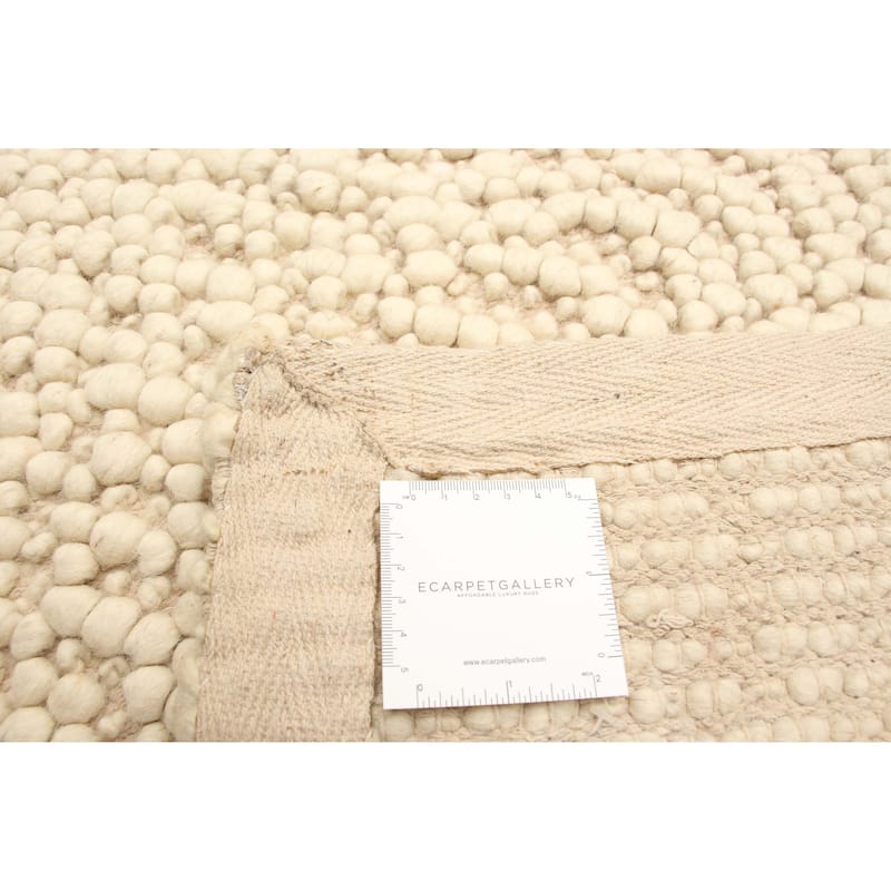 ECARPETGALLERY Braid weave Sienna Cream Wool Rug - 5'3 x 7'7