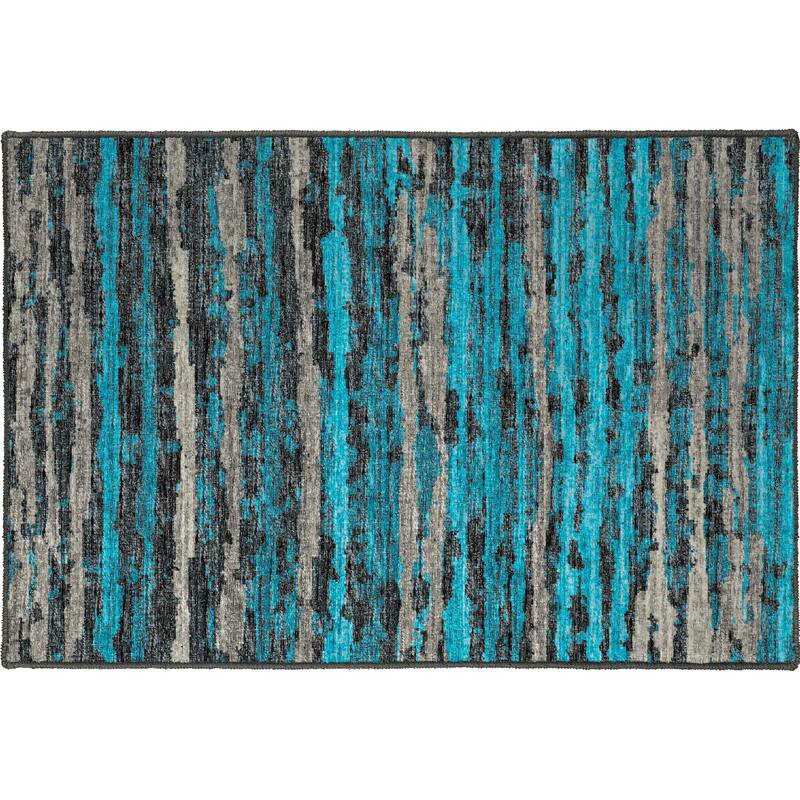 Indoor/ Outdoor Bravado Abstract Striped Baja Washable Area Rug